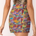 thumbnail image 5 of Retro Color Blocks Women's skirt Mini Skirts A Line Skirt With Hide Pocket Parks Pride Walt World Magic Retro Vintage, 5 of 7