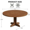 thumbnail image 2 of Kitchen Table for 4-6 People, Dining Table, Round Dining Room Table for Kitchen, 47 Inch Round Table for Dining Room, 2 of 7