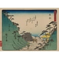 thumbnail image 2 of Andō Hiroshige 14x11 Gold Ornate Wood Frame and Double Matted Museum Art Print Titled - Tokaido Gojusantsugi, Pl.22 (1868-1912), 2 of 4