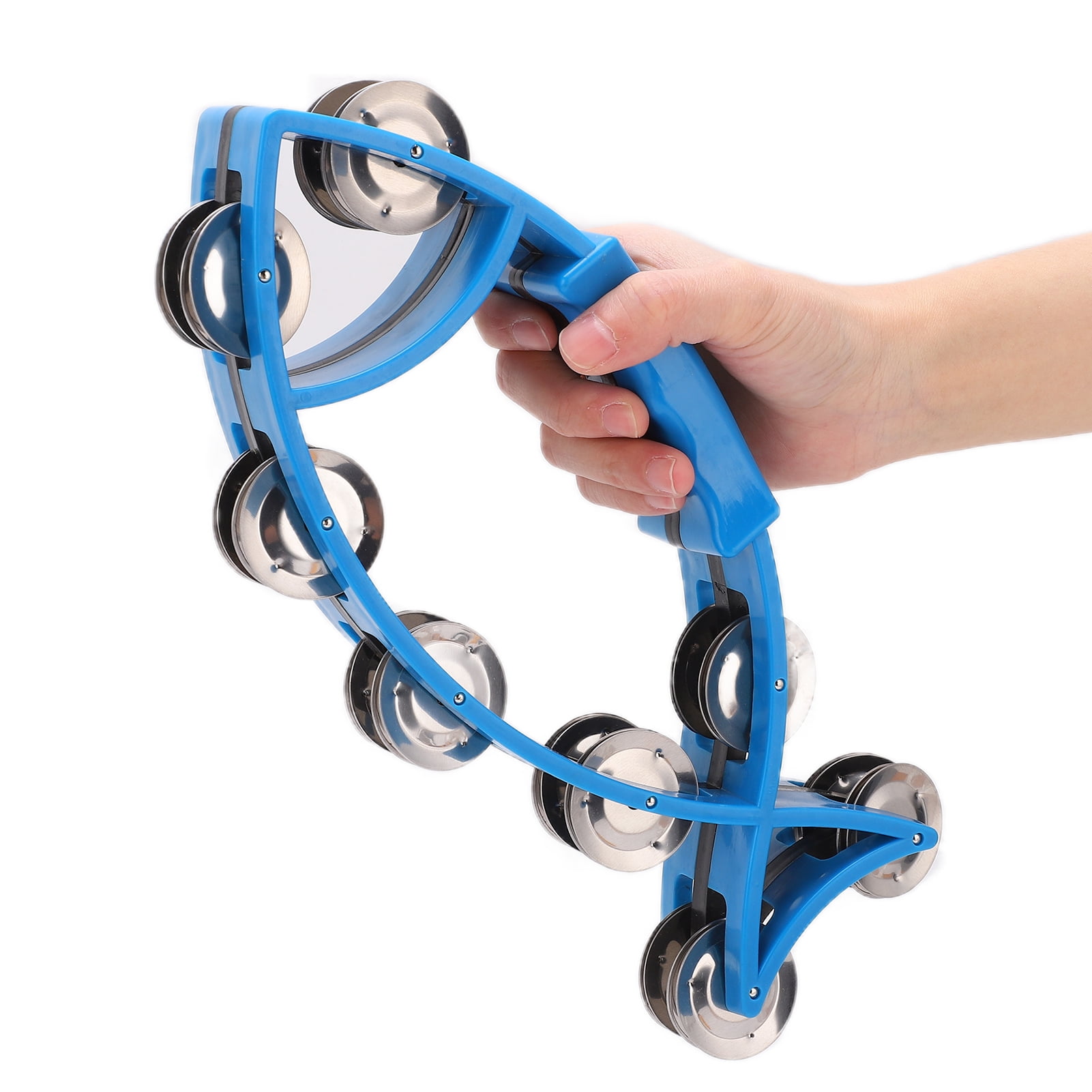 Tambourine, Fish Shaped Tambourines Instrument Mini For Gift For Party Blue