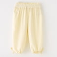 thumbnail image 2 of LYHaoo Lightweight Kids Long Pants For Boys And Girls Air Conditioning Sun Loose Fit Casual Trousers Boys Pants(Yellow), 2 of 7