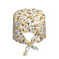 thumbnail image 2 of Salouo Bee and Flowers Print Adjustable Working Caps,1 Pcs Working Hats Elastic Scrub Hats Elastic Tie Back Hats Unisex Nurse Scrub Cap Nurse Hats ,One Size, 2 of 7