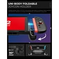 thumbnail image 3 of i-Blason for Nintendo Switch 2 Case with Stand Dockable [Foldable Joycon Holder] [Card Storage Slots] [Ergonomic Design] Comfortable Grip Uni-Body Protective Bumper Cover for Switch 2 (2025) (Silver), 3 of 10