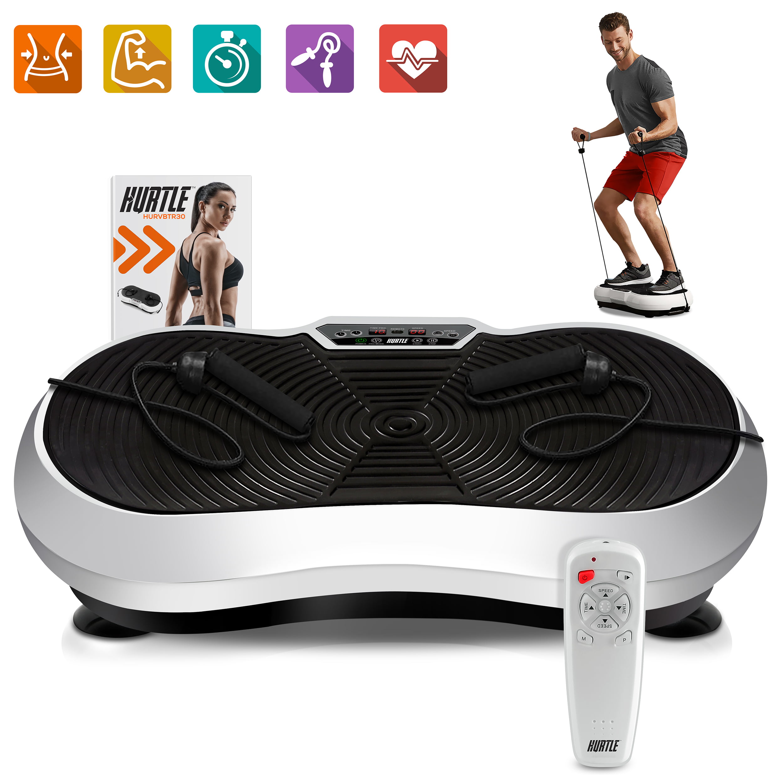 iDeer Vibration Platform Fitness Vibration Plates,Whole Body Vibration Exercise Machine w/Remote Control &Bands,Fit Massage Workout Vibration Trainer for Weight.Loss Max User Weight 330lbs.