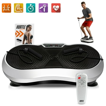 Hurtle Fitness Vibration Platform Workout Machine | Exercise Equipment For Home | Vibration Plate | Balance Your Weight Workout Equipment Includes  Remote Control & Balance Straps Included (HURVBTR30)
