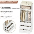 thumbnail image 5 of Aheaplus Freestanding Closet Organizer: 3-Drawer Storage with Rod & Shelves, Space-Saving 24-inch Cabinet,White, 5 of 6