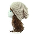 1PC Hat Beige Polyester Women Autumn Winter Outdoor Solid Splice Hats