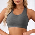 thumbnail image 4 of High Support Sports Bra Removable Padding Yoga Tank Top For Running Training Non Comfort, S, Dark Gray, 4 of 5