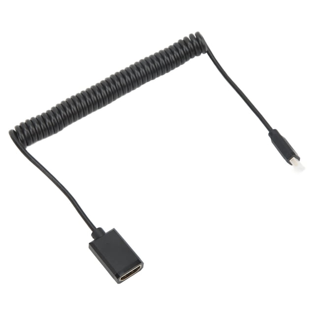 Cable En Espiral De Salida HD, Cable De Salida HD Macho A Hembra OD3.2mm Diseñado Con Resorte De 1,8 M Para Tableta ANGGREK 1.8m Male to Female Cable