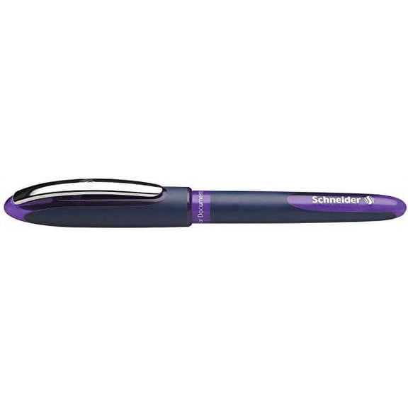 One Business 0.6 mm Purple Disposable Rollerball Pens- 2 pack