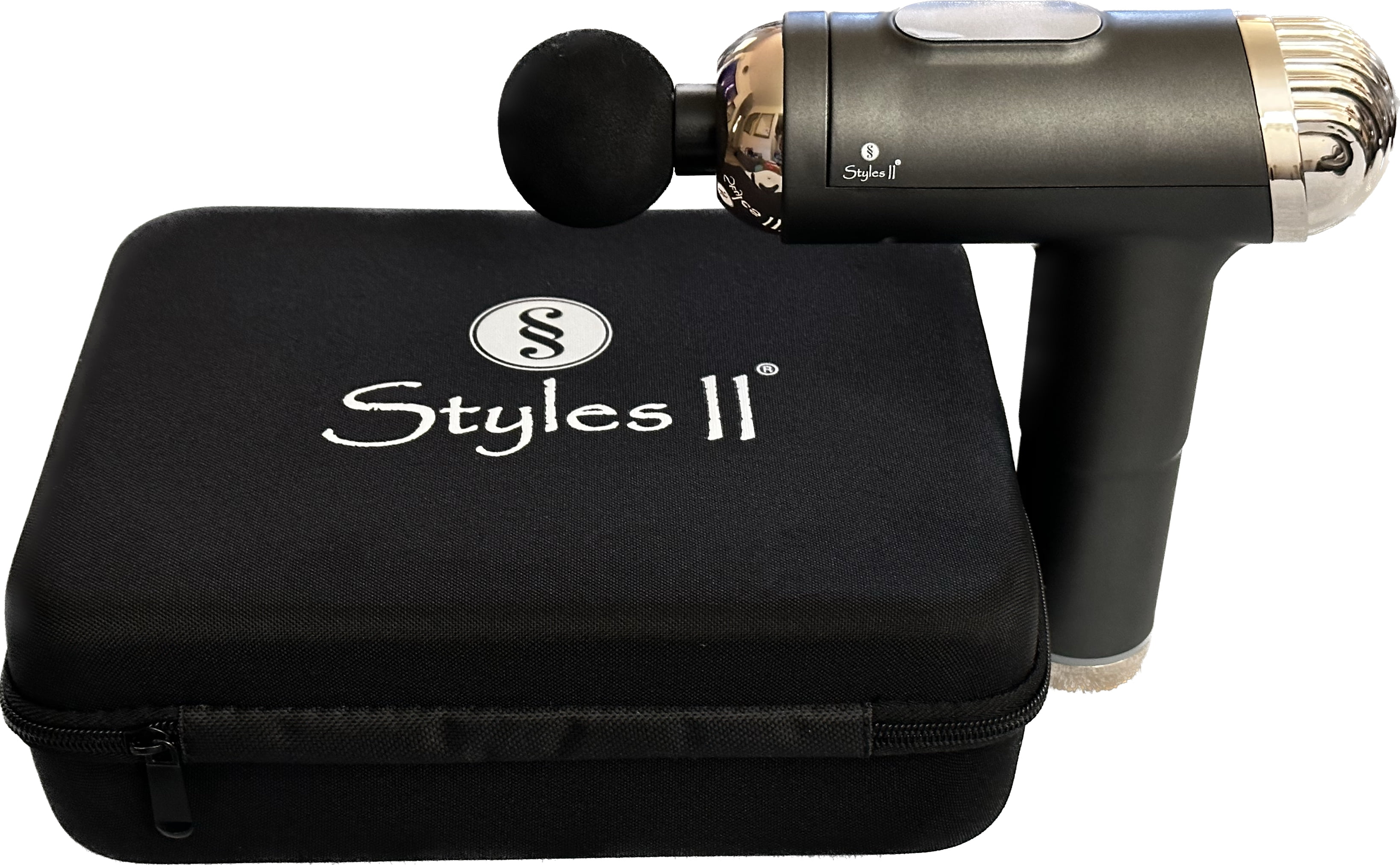 Styles II Deep Tissue Muscle Massage Gun 20 Speeds Percussion Massager with 6 Massage Heads