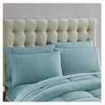 thumbnail image 5 of 5 Piece Comforter Set Bag Solid Color All Season Soft Down Alternative Blanket & Luxurious Microfiber Bed Sheets, Misty Blue, Twin XL, 5 of 6