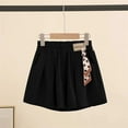 thumbnail image 2 of Ugoldhm Little Girls Shorts Thin Ice Silk Casual Summer Knee-Length Shorts Size 3-14, 2 of 4