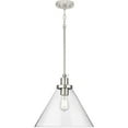 thumbnail image 5 of Progress Lighting Hinton 1-Light Pendant, Brushed Nickel, Seeded Glass, 5 of 11
