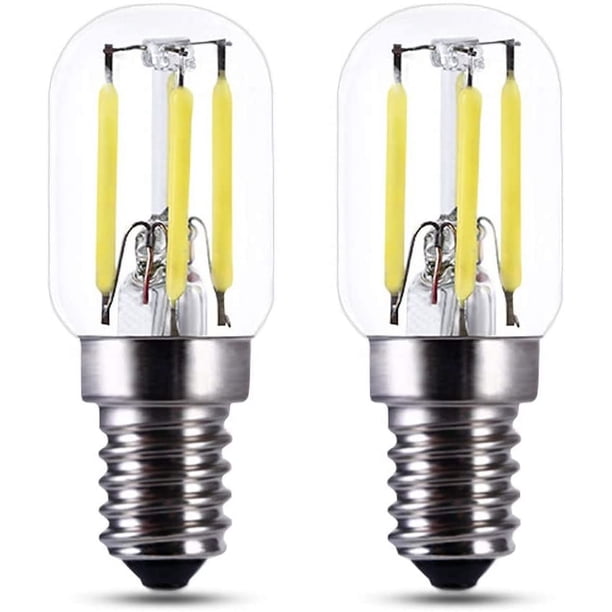 bombillas LED E14 de 2 W, blanco cálido, 2200 K, T22, 230 V, bombillas LED de filamento E14 pequeñas para campanas de cocina, refrigeradores y luces nocturnas.