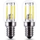 thumbnail image 1 of bombillas LED E14 de 2 W, blanco cálido, 2200 K, T22, 230 V, bombillas LED de filamento E14 pequeñas para campanas de cocina, refrigeradores y luces nocturnas., 1 of 5