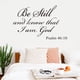 thumbnail image 3 of EeaseMX Calcomanía de vinilo para pared con frase "Quédate quieto y sabe que yo soy Dios", Salmo 46:10, extraíble, para decoración del hogar., 3 of 7