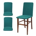thumbnail image 1 of 2Pack Stretch Dining Chair Cover, Polyester Bar Stool Cover, Dark Green, 1 of 6