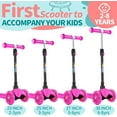 thumbnail image 2 of Kids 3 Wheel Scooter with Light  Wheels, Adjustable Height, Lean to Steer for Ages 2-6, 2 of 6