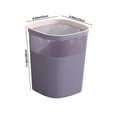 thumbnail image 3 of Plastic Bathroom Trash Can | Large Capacity Contactless Waste Bin | Slim Design | Yellow or Purple | Space-Saving Garbage Container | 28x23x23cm | 1-Pack, 3 of 8