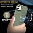 thumbnail image 5 of for iPhone 11 Case with Card Holder,Kickstand for iPhone 11 Wallet Case,RFID Blocking,Camera Protector,PU Leather Shockproof Protective Flip Cover for iPhone 11 Phone Case (Green), 5 of 14