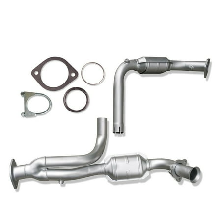 Gmc Yukon Suv - Front Catalytic Converter Exhaust Manifold for Chevy 99-07 GMC Yukon Silverado 1500 2500 Truck Manifold Converters with Heat Shield