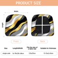 thumbnail image 3 of Black White and Gold Marble Seat Covers for Dining Room Chairs Set Of 4,Stretch Printed Washable Chair Seat Cover with Elastic Ties and Button,Removable Waterproof Couch Cushion Covers, 3 of 6