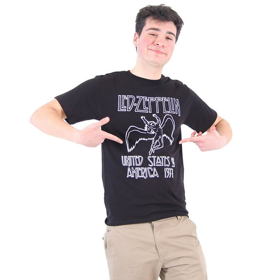 Led Zeppelin 1977 American Tour Black Mens T-shirt
