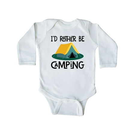 

Inktastic Rather Be Camping Gift Baby Boy or Baby Girl Long Sleeve Bodysuit