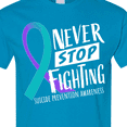 thumbnail image 4 of Inktastic Never Stop Fighting Suicide Prevention Awareness Ribbon T-Shirt, 4 of 5