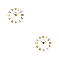 thumbnail image 4 of Youkk Durable Construction 3D Wall Clock Unique Style Easy To Read Modern Large 3D Wall Clock Timeless gold 2Set, 4 of 6