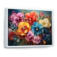 thumbnail image 2 of Designart "Garden Full Of Colorful Pansies" Pansies Floater Framed Canvas Prints, 2 of 5