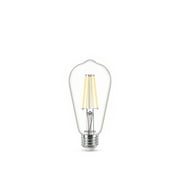 Philips LED 75-Watt ST19 Straight Tubular Filament Light Bulb, Clear Soft White, Dimmable, E26 Medium Base (4-Pack)