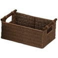 thumbnail image 2 of Household Essentials Decorative Woven Baskets Set of 3, Paper Rope with Wood Handles and Metal Frame, Small, Medium and Large, Brown, 2 of 4