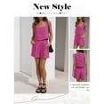 thumbnail image 7 of STARVNC Women Square Neck Sleeveless Shorts Linen Matching 2 Piece Sets, 7 of 7
