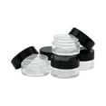 thumbnail image 2 of Creative Mark Sample Containers - .24 oz Size, 60-Pack Clear Plastic Sample Jars, Cosmetic Containers with Lids, Wide-Mouth Opening, Easy to Label, Black Lid - Prevent Waste, 2 of 7
