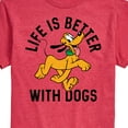thumbnail image 3 of Disney - Pluto Life Is Better With Dogs - Men's Short Sleeve Graphic T-Shirt, 3 of 5
