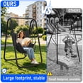 thumbnail image 3 of G TALECO GEAR Hammock with Stand, Heavy-Duty Foldable Camping Hammock Swing Chair for Indoor & Outdoor Backyard Use, 500lbs, Gray, 3 of 9