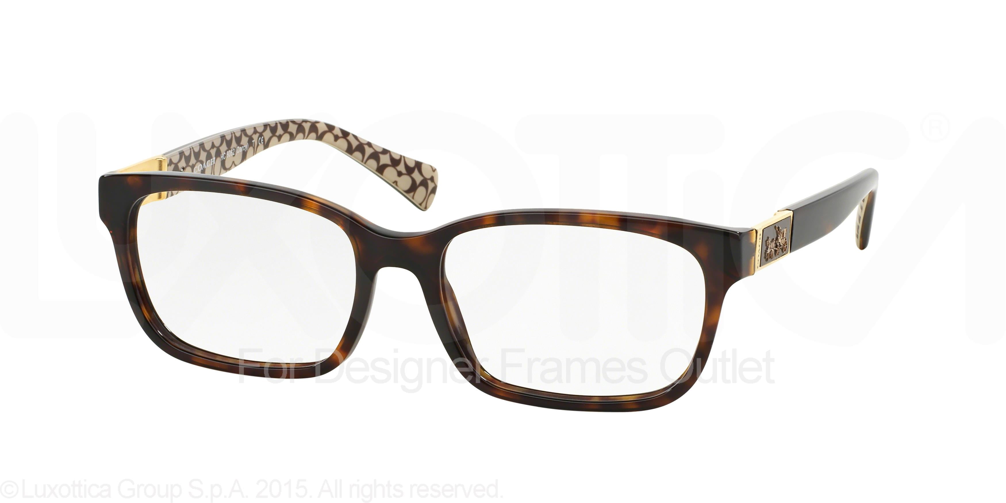 COACH Eyeglasses HC6062 DARCY 5262 Tortoise Sand 51MM