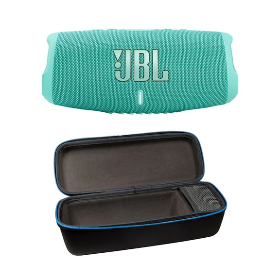 JBL Charge 5 Teal Bluetooth Speaker & divvi Hardshell Case Bundle