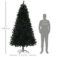 thumbnail image 3 of HOMCOM 7.5ft Artificial Christmas Tree with Auto Open, Steel Base, Black, 3 of 10