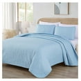 thumbnail image 2 of Austin 3-Piece Oversized Bedspread Coverlet Set (Queen, Chambray Blue), 2 of 9