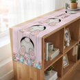 thumbnail image 6 of Table Runners 90 Inches Long Dress Scarves, Easter Bunny Farmhouse Coffee/Dining/Kitchen Table Runner for Living Room, Colorful Eggs Cute Rabbit Pink Country Wooden 13x90 Inch, 6 of 9