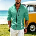 thumbnail image 2 of Wrtxtat Men's UPF 50+ Sun Protection Gym Jacket Lightweight Stand Collar Full Zip Hooded Athletic Jackets Long Sleeve Track Running Jackets Mint Green S, 2 of 10