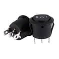 thumbnail image 1 of 2 x AC 6A/250V 10A/125V 3 Pin SPDT ON/OFF/ON 3 Position Round Boat Rocker Switch, 1 of 5