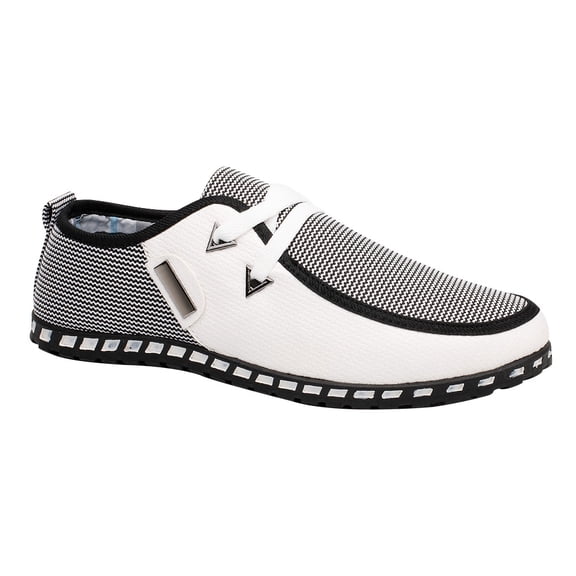 OULII 1 Pair Casual Loafers Shoes Breathable Linen Mens Footwear