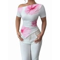 thumbnail image 2 of Women Off Shoulder Tops Shirts Y2K Going Out Crop Tank Top Cream White L, 2 of 9