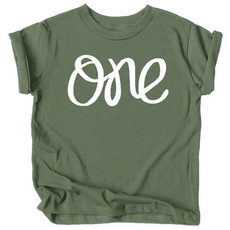 

One 1st Birthday Shirt for Baby Girls First Birthday Outfit Military Green