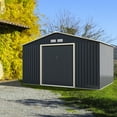 thumbnail image 1 of Costway 11' x 8' Metal Storage Shed for Garden and Tools w/Sliding Double Lockable Doors, 1 of 9