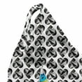 thumbnail image 5 of Hearts Lounger Chair Bag, Polygonal Geometric Design Triangular Love Pattern, High Capacity Storage with Handle Container, Lounger Size, Grey White, by Ambesonne, 5 of 5